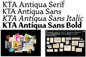 Ejemplo de fuente KTA Antiqua Italic